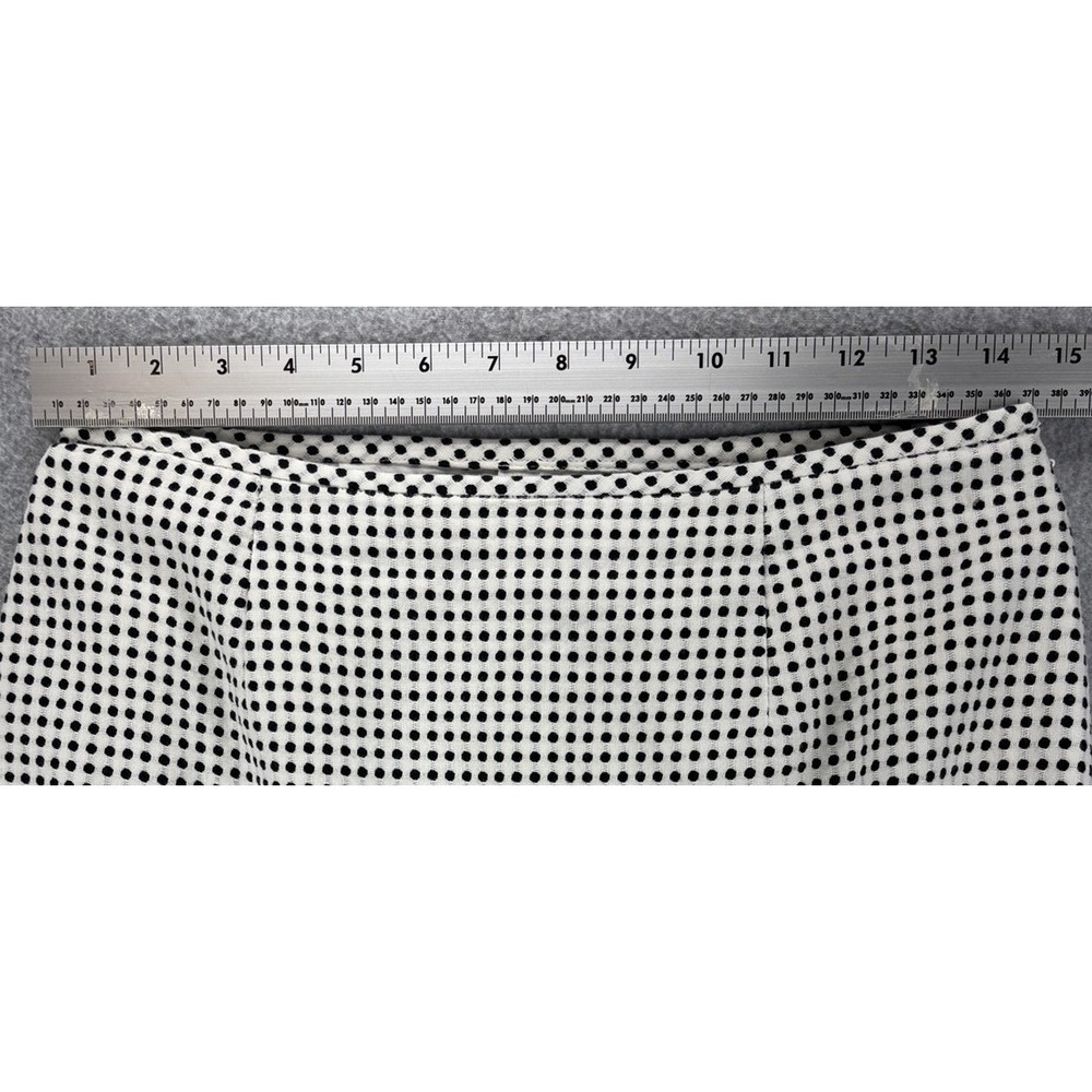 Le Suit‎ Polka Dot Pencil Skirt 6 Black White Lined Career Office Classic Chic - Picture 10 of 12